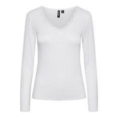 Pieces Ženska majica s kratkimi rokavi PCBARBERA Stan dard Fit 17141053 Bright White (Velikost XL)