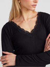 Pieces Ženska majica s kratkimi rokavi PCBARBERA Stan dard Fit 17141053 Black (Velikost XL)