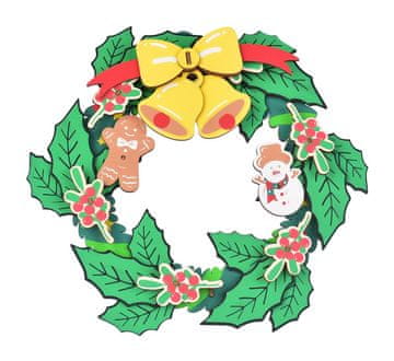 Woodcraft 3D lesena sestavljanka Božični venec