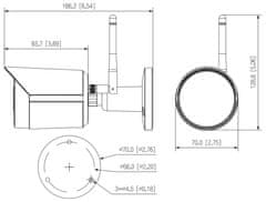 Dahua IP kamera IPC-HFW1230DS-SAW/ Bullet/ Wi-Fi/ 2Mpix/ 2,8 mm objektiv/ H.265/ IP67 zaščita/ IR 30 m/ ONVIF/ CZ aplikacija