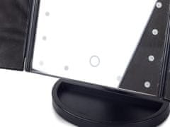 Verkgroup Povečevalno kozmetično ogledalo z 22 LED osvetlitvijo USB črn