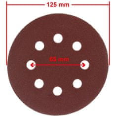 MAR-POL Brusni papir 125mm za brusilnik P80