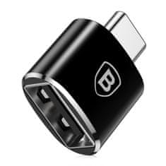 BASEUS Adapter za pretvorbo USB na USB-C OTG - črn