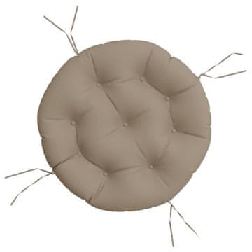 Vidaxl Okrogla blazina taupe Ø 60 x 11 cm oxford tkanina