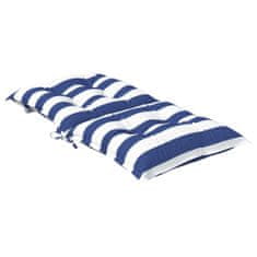 Greatstore Blazine za stole 6 kosov modro bele črte blago