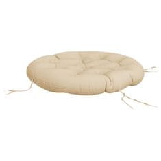 Vidaxl Okrogla blazina bež Ø 100 x 11 cm oxford tkanina