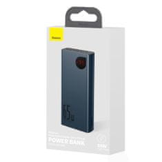 BASEUS Powerbank Adaman Metal 20000mAh, PD, QC 3.0, 65W, 2xUSB + USB-C + micro USB, (modra)