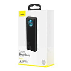 BASEUS powerbank Amblight 30000mAh, 4xUSB, USB-C, 65W (črna)