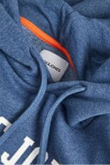 Jack&Jones Plus Moški pulover JJELOGO Regular Fit 12243540 Ensign Blue (Velikost 4XL)