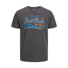 Jack&Jones Moška majica s kratkimi rokavi JJELOGO Stan dard Fit 12233594 Dark Grey Melange (Velikost M)