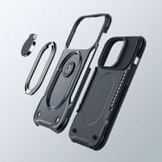 Joyroom Ohišje za iPhone 14 Pro oklepno ohišje s stojalom za obroč črno