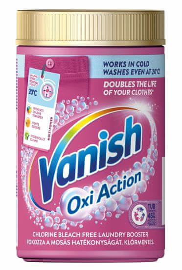 Vanish Oxi Action prašek za odstranjevanje madežev, 625 g