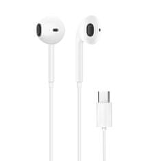 DUDAO Slušalke X3C v ušesih s priključkom USB-C bele barve