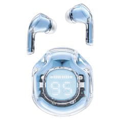 AceFast Brezžične slušalke z ohišjem T8 Bluetooth TWS svetlo modre barve