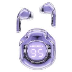 AceFast Brezžične slušalke z etui T8 Bluetooth TWS vijolične