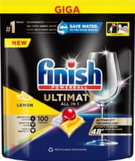 Finish Ultimate All in 1 Lemon Sparkle kapsule za pomivalni stroj, 100 kosov