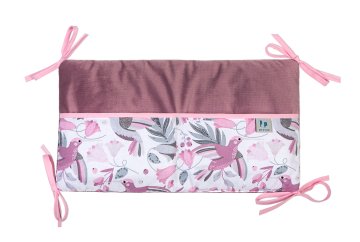 Inny 42x22 Organizator za otroško posteljico Kolibri z žametom old rosa - OR-1-HUM-VOR