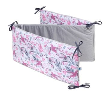 Inny Odbojnik za otroško posteljico Kolibri z žametno sivo barvo - OK-1-HUM-VG