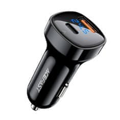 shumee 66 W USB-C USB Power Delivery QC 4.0 FCP avtopolnilec, črn