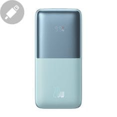 slomart powerbank baseus bipow pro 10000mah 20w modra z usb tip a - usb tip c 3a 0,3m kablom (ppbd040203)