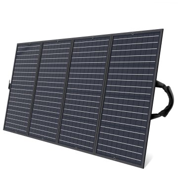 Choetech Solarni polnilnik za potovanja, zložljiv, 160 W, črn
