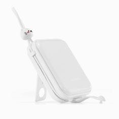 Joyroom Napajalnik z zibelko, kablom USB-C in Iphone Lightning serije Cutie 10000 mAh 22,5 W, bele barve