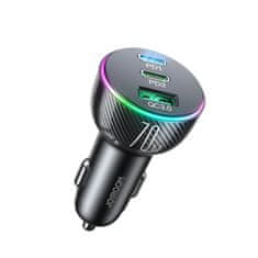 shumee Avto polnilec za vžigalnik 3 USB vhodi in 2x USB-C 70W - črn