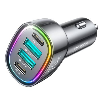shumee 70W avtopolnilec s 4 vhodi 2x USB-C PD 2x USB QC črn