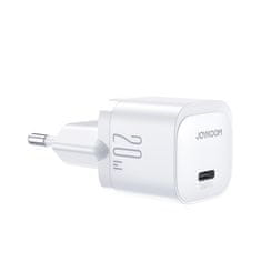 Joyroom Mini USB-C 20W PD omrežni polnilec bele barve