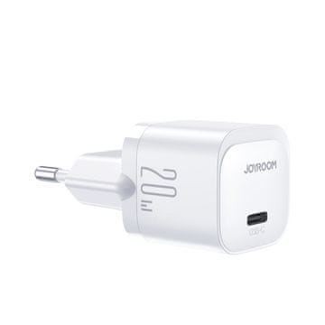 Joyroom Mini USB-C 20W PD omrežni polnilec bele barve