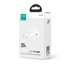 Joyroom Mini USB-C 20W PD omrežni polnilec bele barve