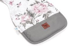 Inny Dvostranski vložek za otroški voziček Pink Flowers z žametno sivo barvo - WW-1-PF-VG