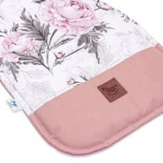 Inny Dvostranski vložek za otroški voziček Pink Flowers z žametom - WW-1-PF-VOR