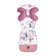 Inny Dvostranski vložek za otroški voziček Pink Flowers z žametom - WW-1-PF-VOR