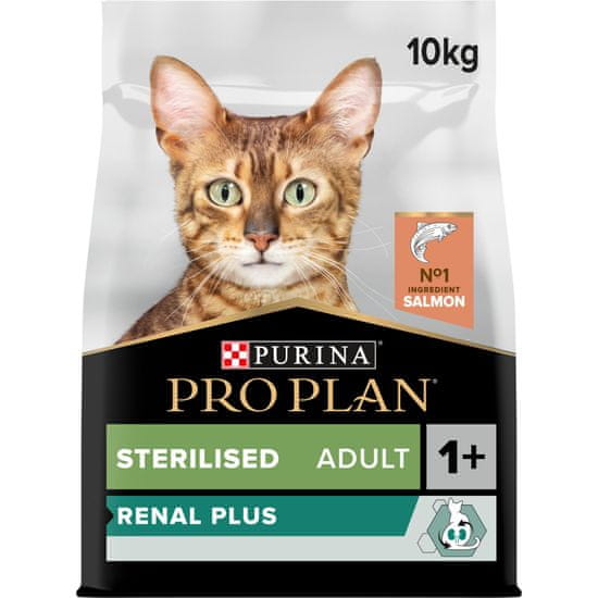 Purina Pro Plan CAT STERILISED RENAL PLUS, losos, 10 kg