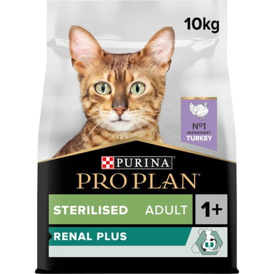 Purina Pro Plan CAT STERILISED RENAL PLUS, puran, 10 kg