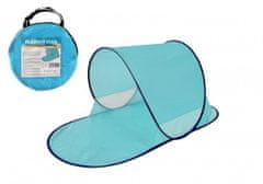 Teddies Šotor za plažo z UV-filtrom, zložljiv iz poliestra/kovine, ovalno modre barve, v vrečki iz blaga