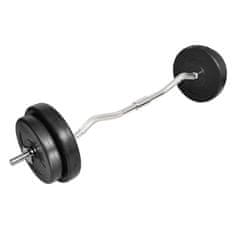 Vidaxl Palica za uteži z utežmi 30 kg