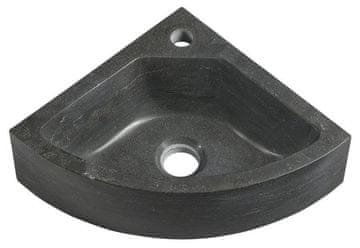 SAPHO Kameno kotno umivalo BLOK 30x30 cm, antracit, sodoben dizajn