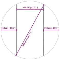 Vidaxl Podloga za bazen svetlo siva Ø366 cm poliestrski geotekstil