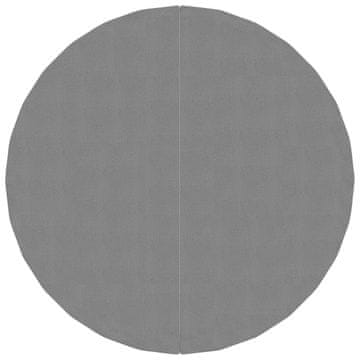 Vidaxl Podloga za bazen svetlo siva Ø244 cm poliestrski geotekstil