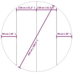 Vidaxl Podloga za bazen svetlo siva Ø458 cm poliestrski geotekstil
