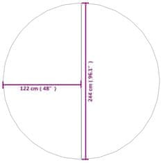 shumee Podloga za bazen svetlo siva Ø244 cm poliestrski geotekstil