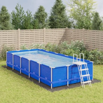 Vidaxl Podloga za bazen svetlo siva 750x370 cm poliestrski geotekstil