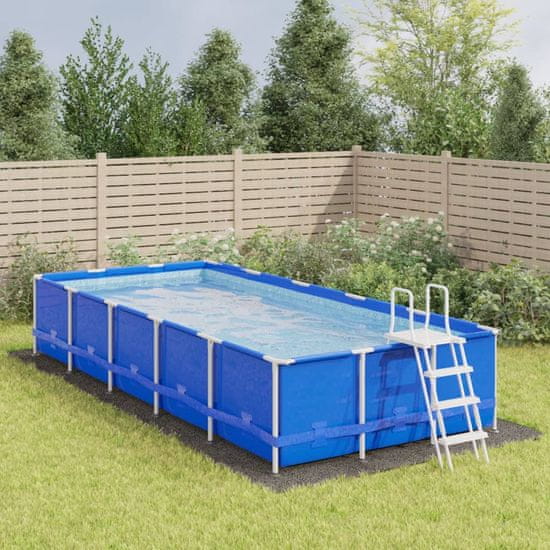 Vidaxl Podloga za bazen svetlo siva 750x370 cm poliestrski geotekstil