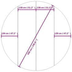 Vidaxl Podloga za bazen svetlo siva Ø500 cm poliestrski geotekstil