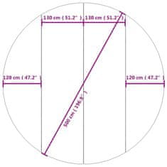 shumee Podloga za bazen svetlo siva Ø500 cm poliestrski geotekstil