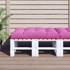 Vidaxl Blazina za kavč iz palet roza 120x80x12 cm blago