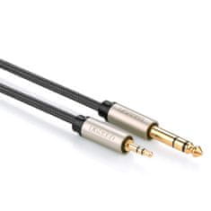 shumee TRS audio adapter kabel mini jack 3,5 mm - jack 6,35 mm 1 m siv