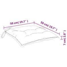 shumee Blazina za stol 6 kosov vzorec z listi 50x50x7 cm blago